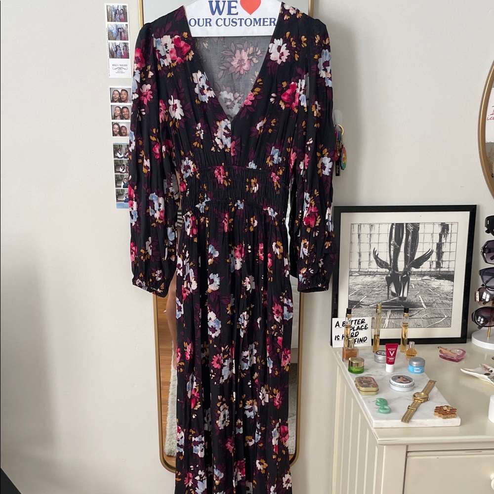 Beautiful Floral Long Sleeve Maxi Dress